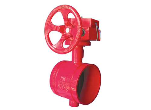 XD381X渦輪溝槽信號蝶閥