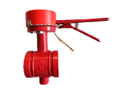 XD81X手柄溝槽信號蝶閥